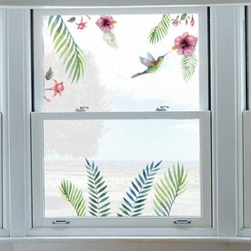 Raamsticker Tropische Bladeren