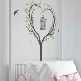 Muursticker Boom Hart