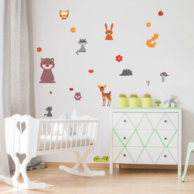 Dierenvriendjes - Raamsticker - Deursticker - Muursticker 