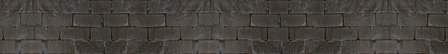 Keukenwand border - zwarte stenen - muursticker (23,5 x 195 cm)