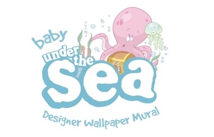Baby Onderwater Posterbehang - (12 Panelen)