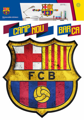 (Uitverkocht) Muursticker FC Barcelona Logo (groot)