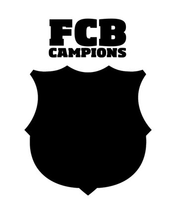 Muursticker FC Barcelona Black Board