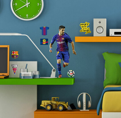 Muursticker FC Barcelona Suarez