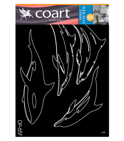 Dolphins by Coart (grijs, set van 7)
