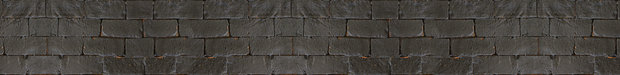 Keukenwand border - zwarte stenen - muursticker (23,5 x 195 cm)