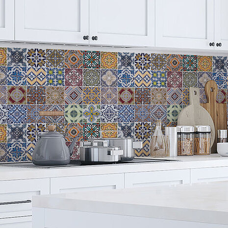 Keukenwand Sticker Azulejos (diverse kleuren) Big XL