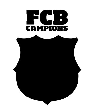 Muursticker FC Barcelona Black Board
