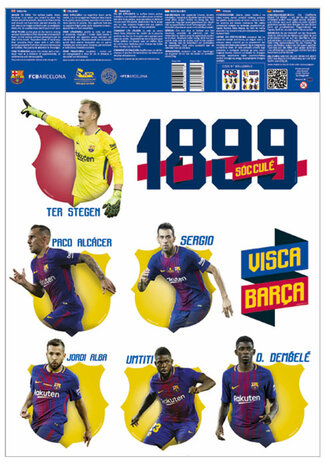 Muursticker FC Barcelona 11 spelers