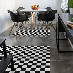 (niet meer leverbaar) - Top Panel - Zwart/Wit - (stenenlook) - 120 x 60 cm