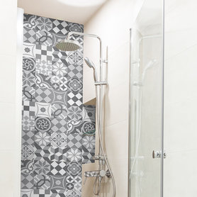 Top Panel - Azulejos  - (grijs/wit) - 120 x 60 cm