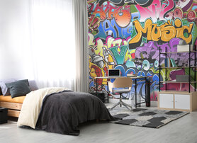 Graffiti street - Posterbehang - (305 x 244 cm) - (6 Panelen)
