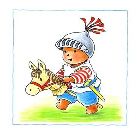 Muursticker Baby Bobbi als ridder