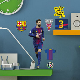 Muursticker FC Barcelona Piqué