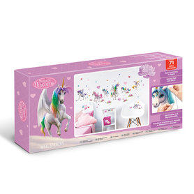 Magical Unicorn - Muurstickers Set M (verzending in een doorzichtige koker)